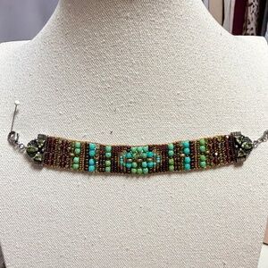 Chili Rose Beadz Turquoise Beaded Bracelet | Sterling Silver .925 | Artisan Boho